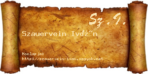 Szauervein Iván névjegykártya