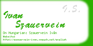ivan szauervein business card
